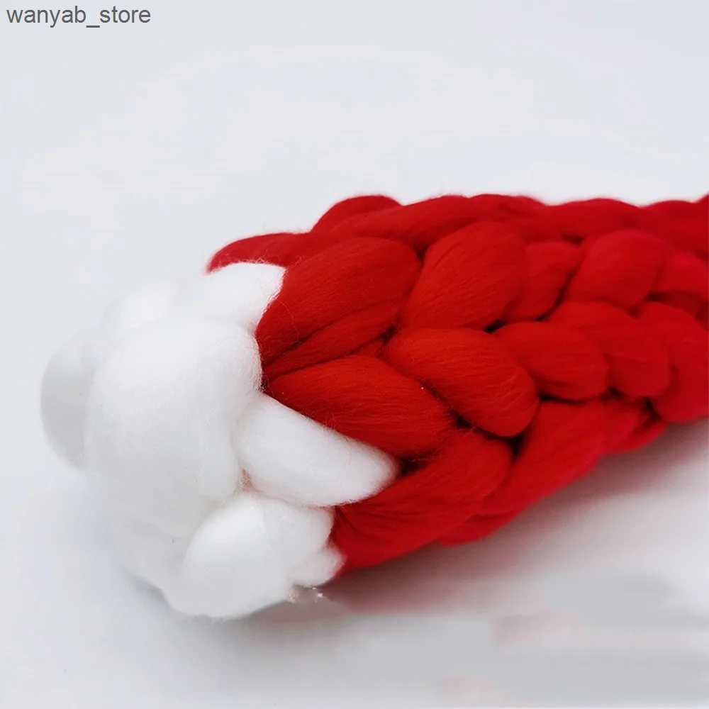 Wide Brim Hats Bucket Hats Christmas Bottle Cosy Set Xmas Gift Chunky knitted Santa Hat Cosy Giant Knitted Handmade Wine Bottle Home Decorations L2409