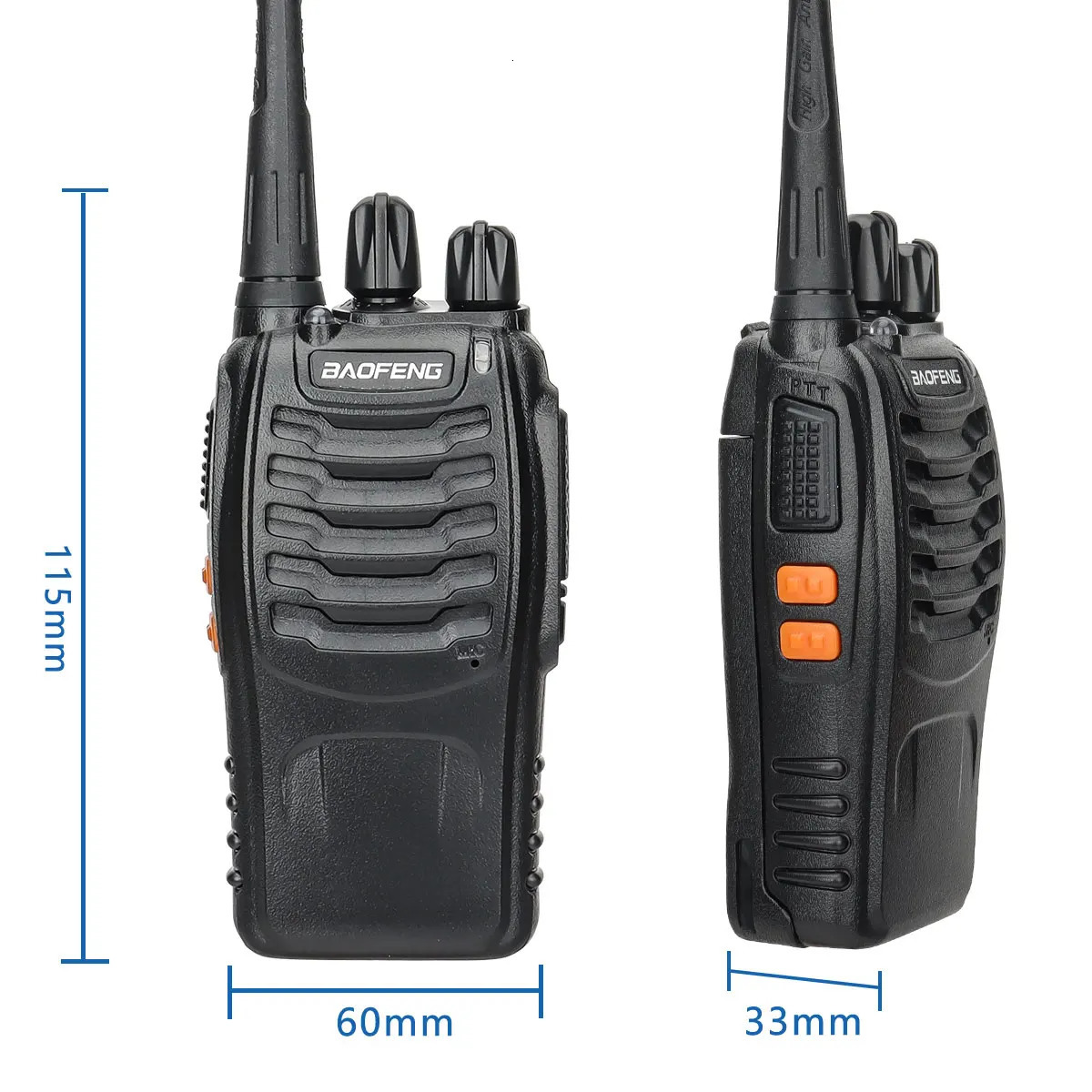 4/2/1PCS Baofeng 888S walkie talkie BF-888S 10W ham two-way radio unit UHF 400-470MHz 16CH walkie talkie transceiver USB charger 241106