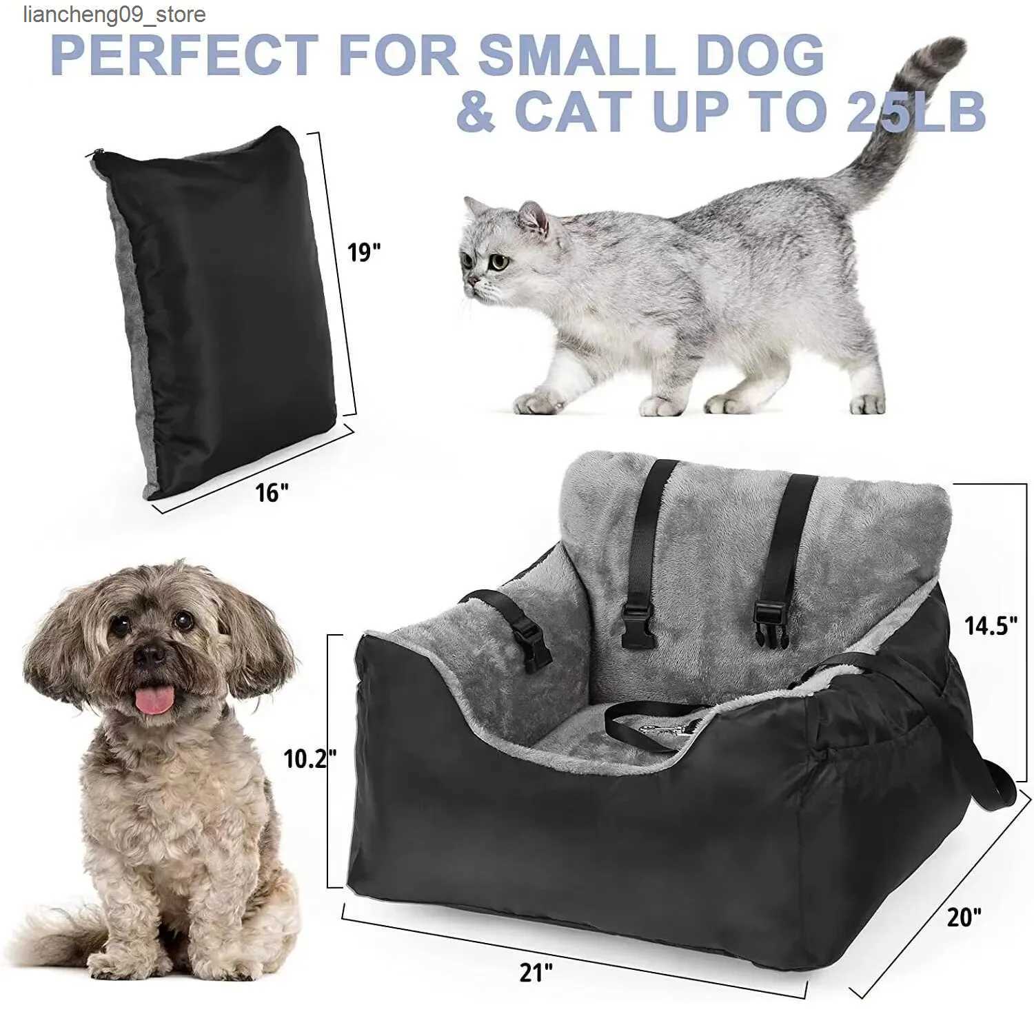 kennels pens Pet car seats are used for large and medium-sized dogs washable dogs pet boosters pet car seats and detachable dog beds L240910
