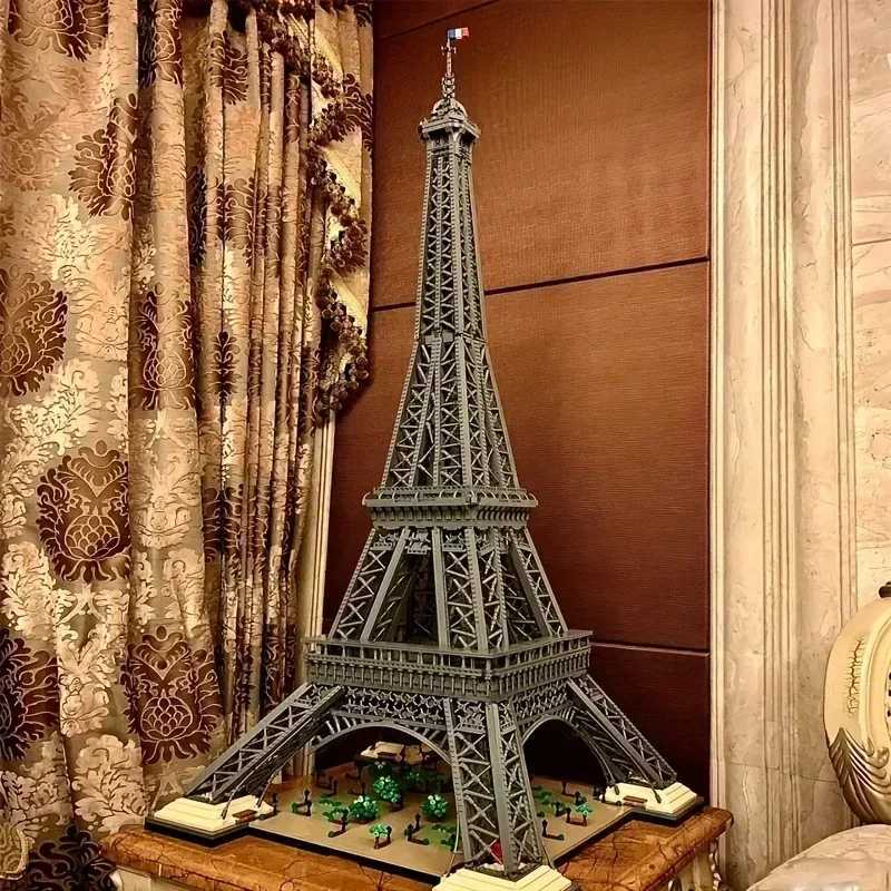 Blocks 10001Pcs Eiffel Tower Bulding Blocks 1.5M Compatible High Model Building Blocks Paris Childrens Birthday Gift Toy ArchitectureY241106SWE9