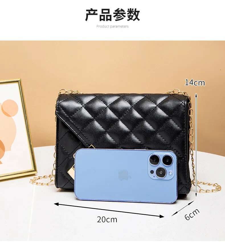 Designer Bag 2024 New Flap Crossbody Bags Small Square Women Shoulder Bag Plaid Pu Leather Designer Handbags Chain Lady Women's Bag e9f