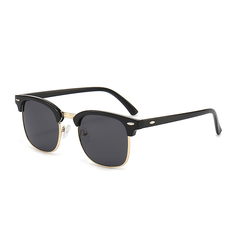 Classic Sunglasses Eyebrow Design Vintage Rice Nail Half Frame Metal Glasses Tide Anti Blue Light Glasses Designer Sunglasses for Men Women Polarized 