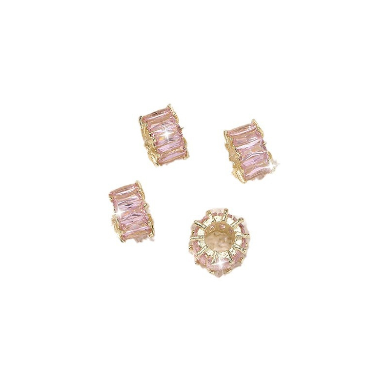 Elegant Bronze Crafted Charm Bracelets Featuring Jade-Like Spacer Beads Pink in packs of 100