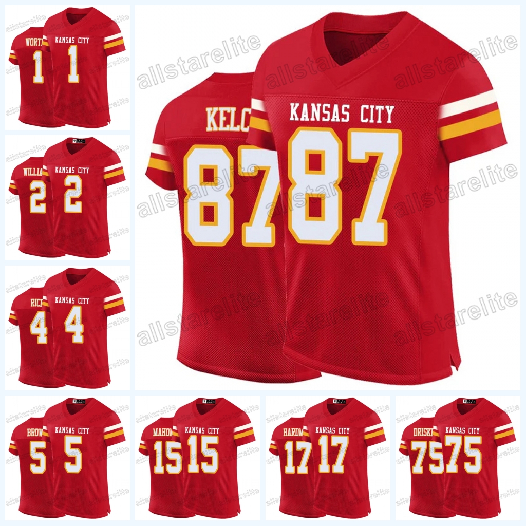 Cities Football Jerseys 1 Worthy #87 Kelce 4 Rice 17 Hardman 65 Smith 88 Gonzalez 24 Moore 34 Perine 15 Mahome 7 Butker 41 Winchester Men Women Youth