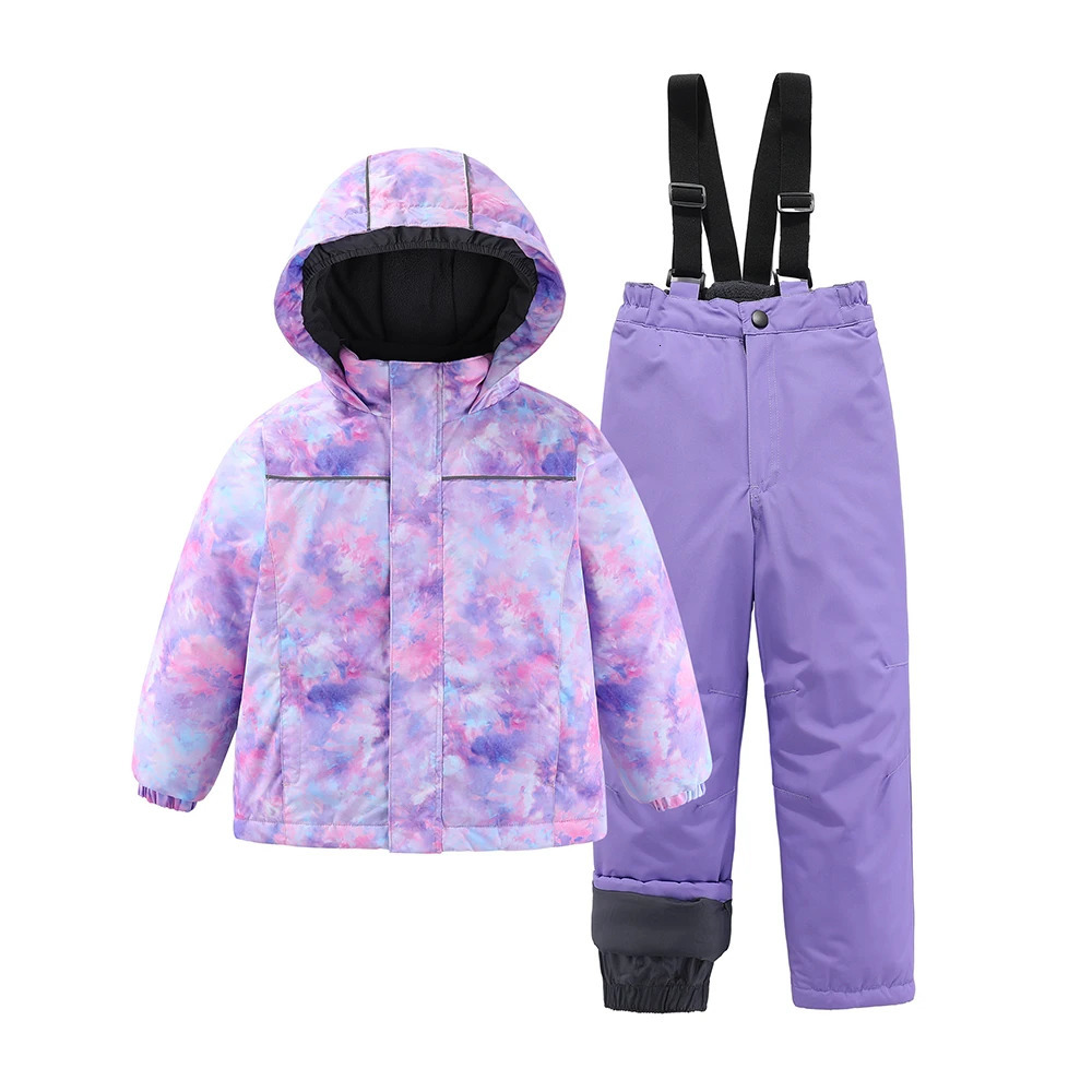 3-12T Kids Girls Boys Ski Suits Snowboard Coat Pant Waterproof Windproof Warm Children Outdoor Sportwear Snowboard Skiing Suit 241106