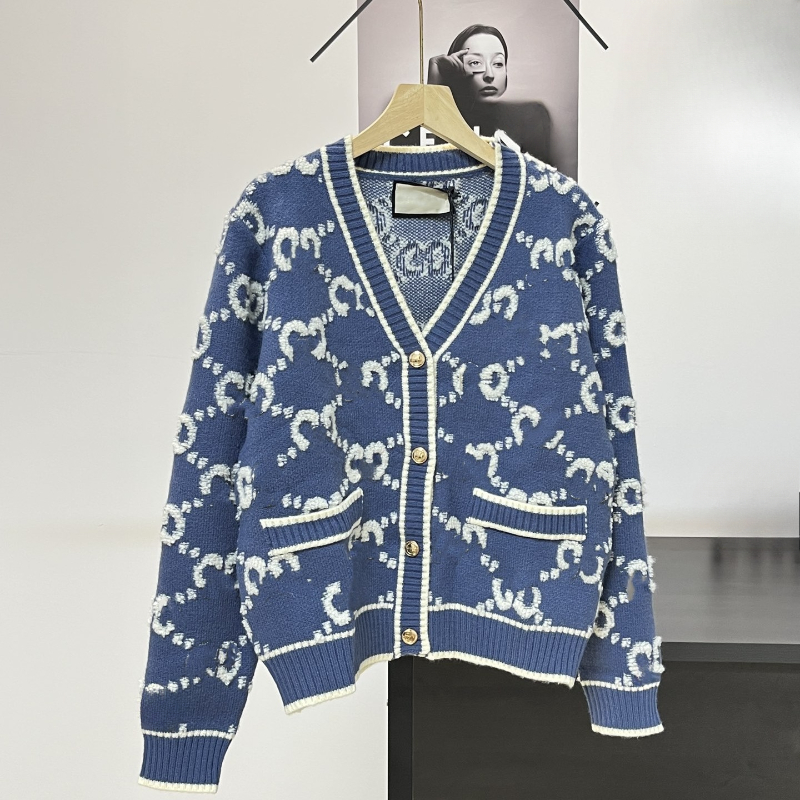 Designer Top Grade letters clothes women cardigan top wool casual loose sweater coat for woman men same cloth tops with tag