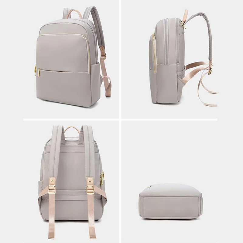 Women Backpack Oxford Cloth Waterproof Shockproof Fashion Office Lady Bag 13 14 Inch Laptop Backpacks Large Book Schoolbag 241106