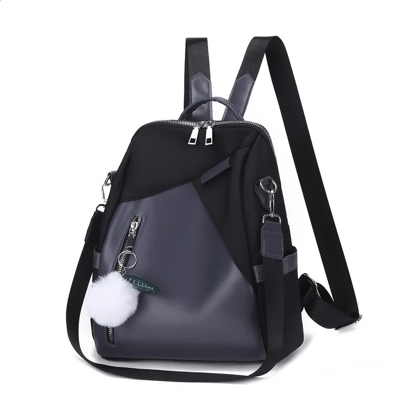 Daily Backpack Women Spacious Multi Pockets Fashion Casual Versatile Knapsack Travel Waterproof Oxford Womens Shoulder Bag 241029