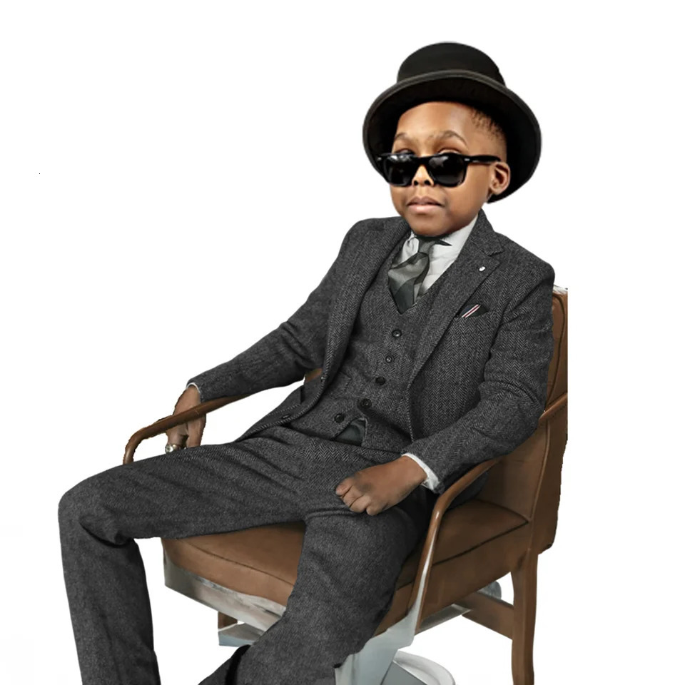 Kids Flower Suit Tuxedo Ceremony Formal Suit Pography Blazer Party Performance Outfit Wedding Teens 241106