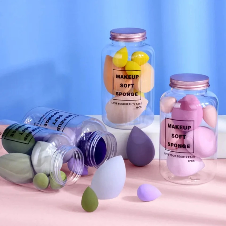 6/7 pieces of cosmetics sponge egg mixer cosmetics powder puff foundation make-up powder blusher mini puff cosmetics sponge beauty tool accessories 24