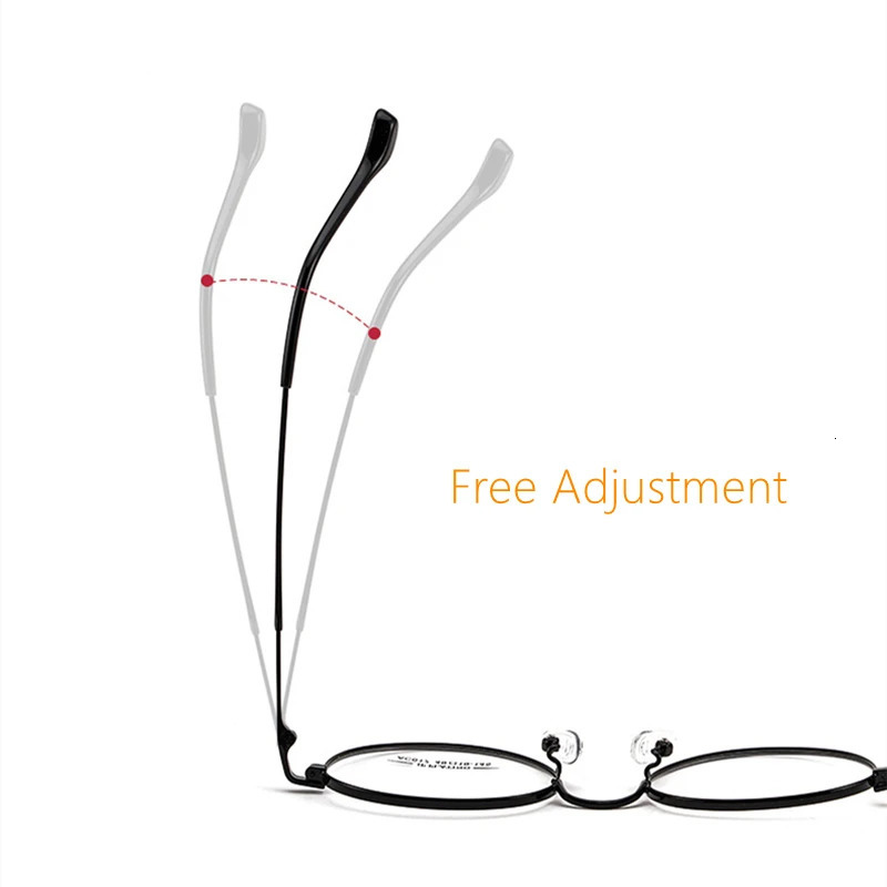 KatKani Super Light Alloy Two-tone Eyeglasses Men Retro Round Myopia Optics Prescription Glasses Frame Women AC017 241105