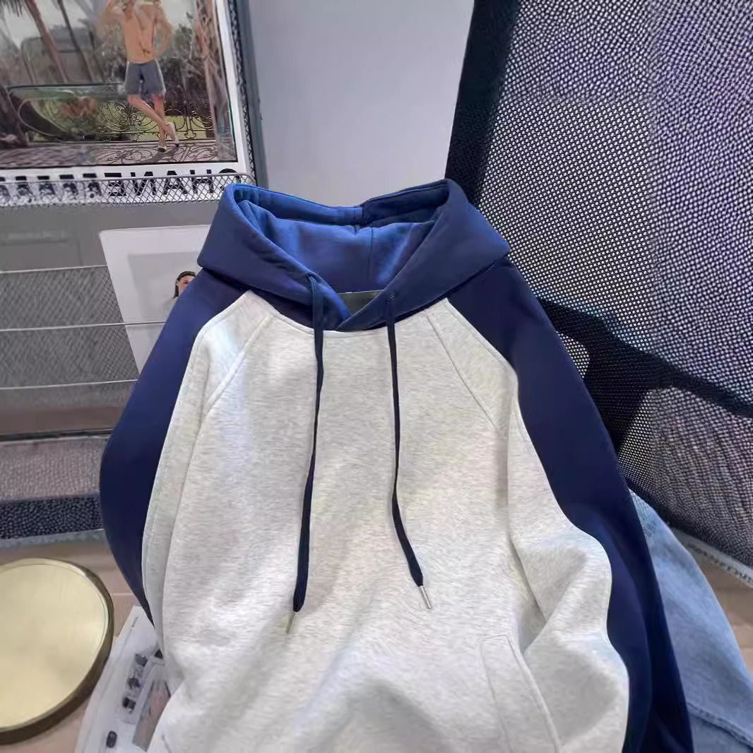 New designer Gaojie Vibe patchwork comparison hoodie men's and women's spring and autumn thin American style jumpsuit fashion hoodie