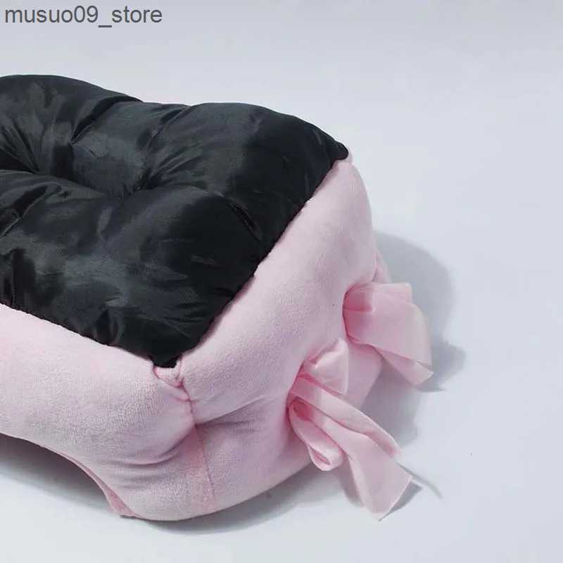 kennels pens Cute Bow Princess Dog Bed Soft and Comfortable Pet Sleep Mat Suitable for Small Dogs Cats Anti slip Machines Washable Puppy Sofa Pet Supp