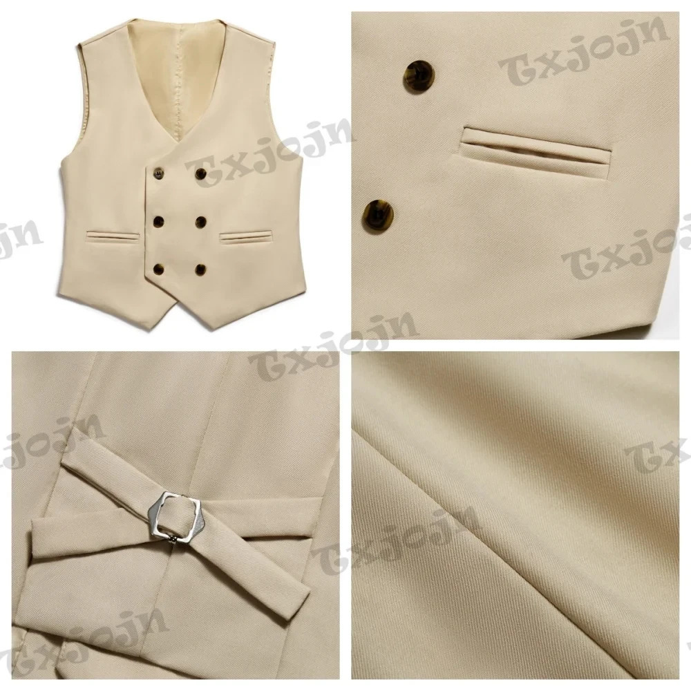 Champagne Notched Lapel Suits For Kids School Uniforms Boys Regular Fit Suit Set 3-14Y In Stock Wedding Ring Bearer Outfit 241106