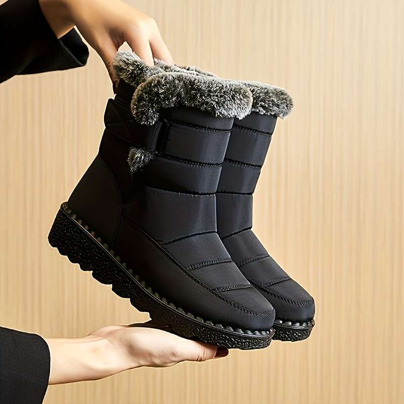 Cozy Mid Calf Snow Women Soft Plush ed, Comfortable, Warm, Water-Resistant Winter Boots with Anti-Slip Sole and Easy Pull-On Design - Perfect for Casu