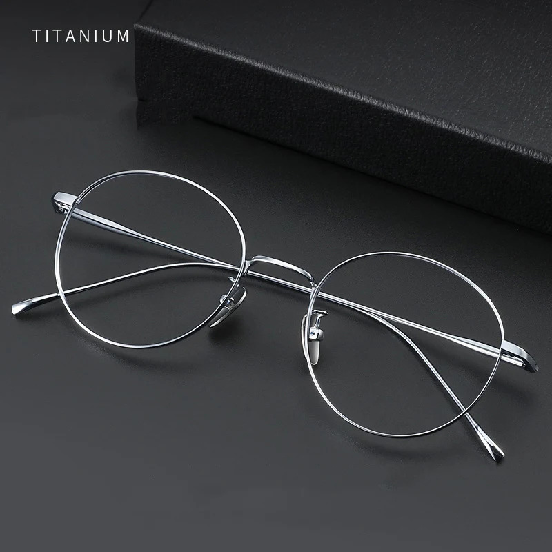 Top Quality Optical Computer Glasses Frames Men Women Ultralight Vintage Round Eyeglass Frame er Eyewear 241105