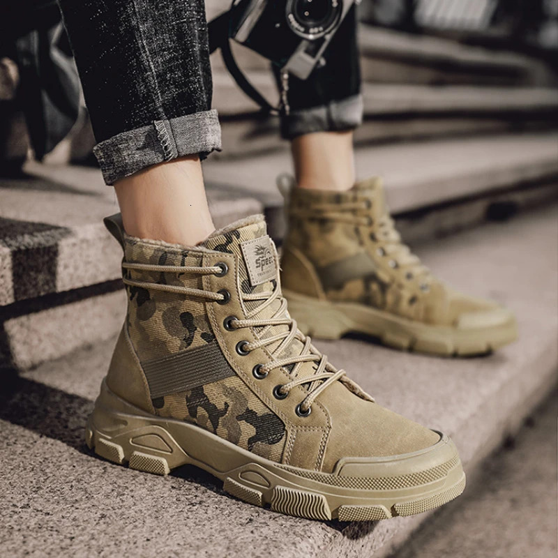 2025 New Designer Snow Boots Warm Strap New Fashion Plush Winter Ankle Camouflage Men's Attillas De Hombre Boots