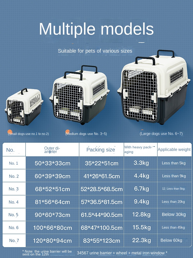 Pet kengcaseAir China small, medium, large canine corgi, cat airplane check-in box, dog cage, dog air cargo box