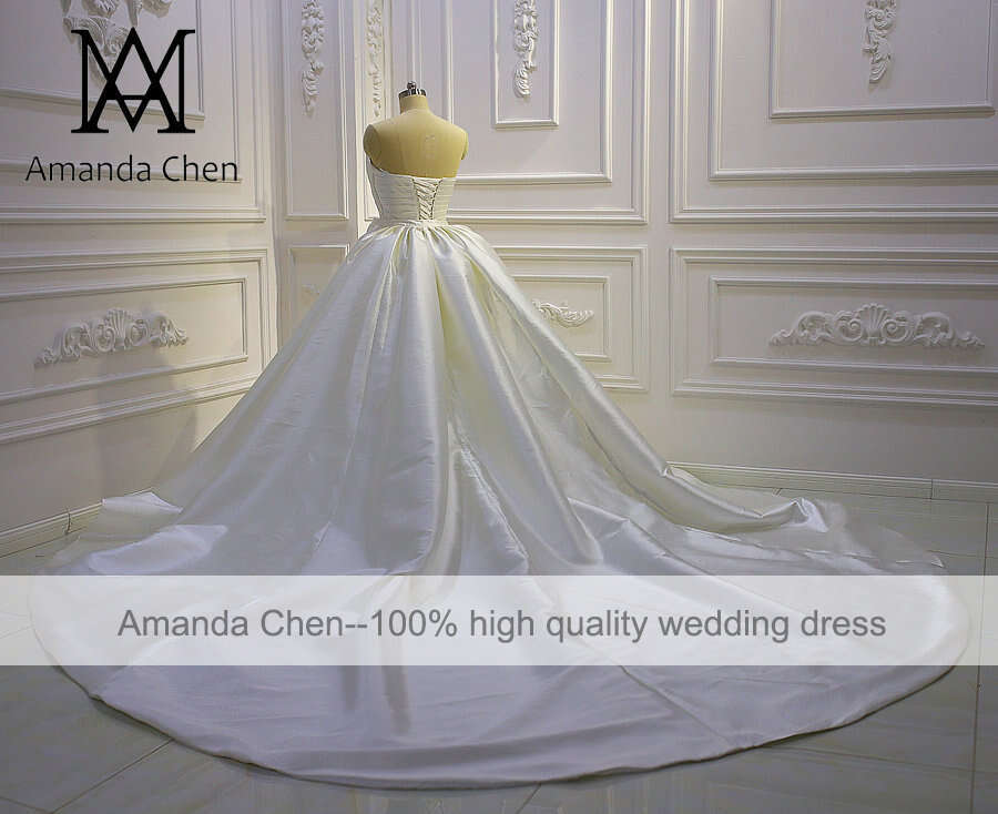 Off Shoulder Pleat Satin Removable Skirt Wedding dress