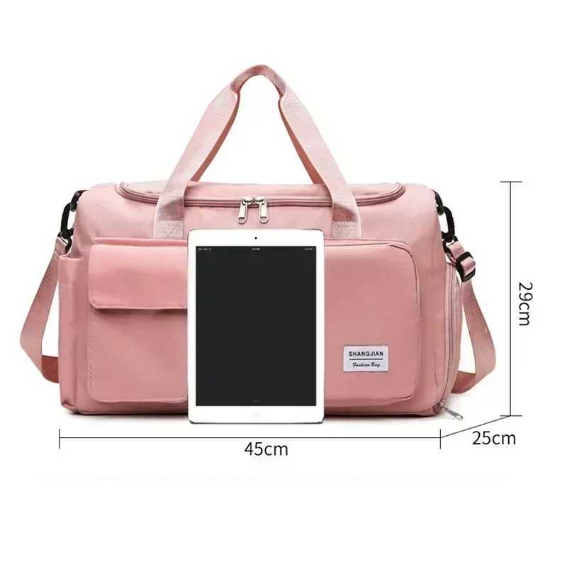 Carry On Travel Bag Large acity Gym Bag Weekender Overnight Duff Bags With Shoe Compartment Sports Fitn Bags for WomenXJ241106