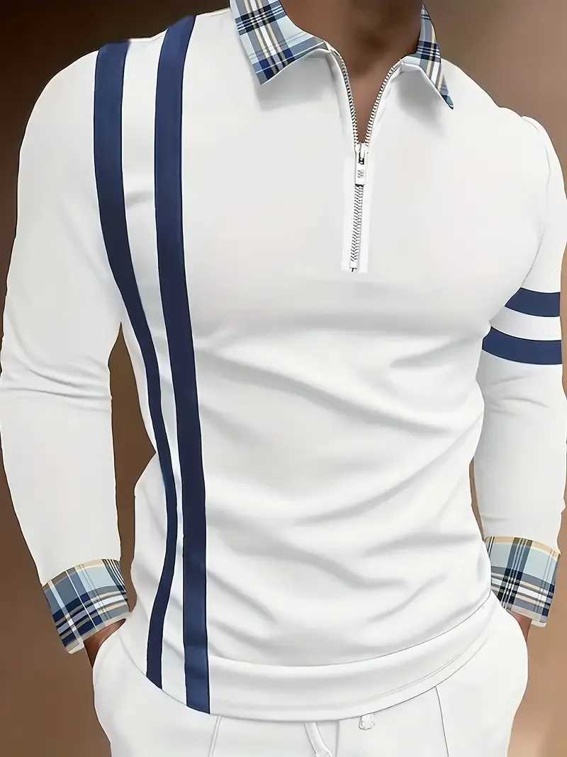 3D printing trend mens long Sve zipper shirt for spring and autumn cool casual oversized mens clothing W241106