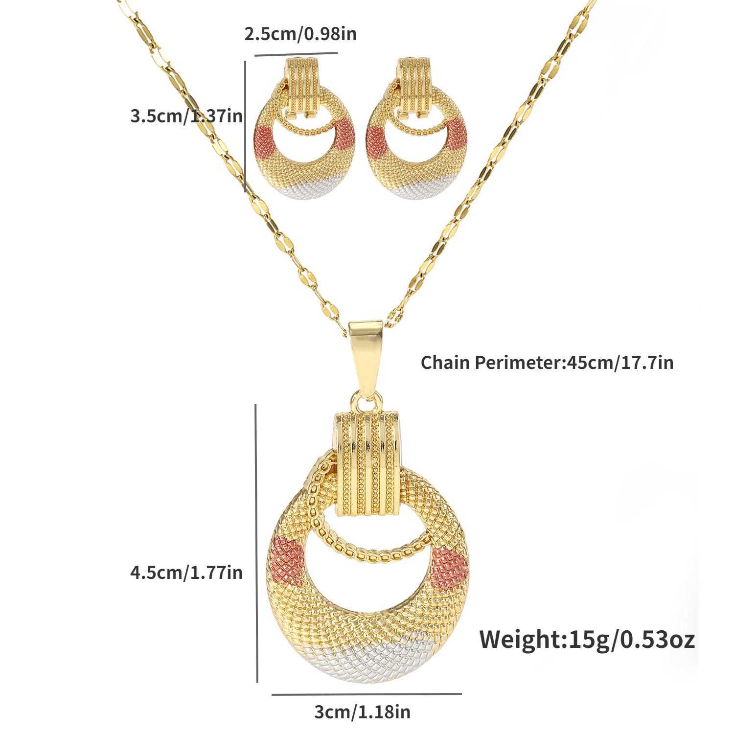 Exquisite stainless steel chain Geely pendant necklace stud earrings for Wen Fashion Party jewelry set accessories X241106