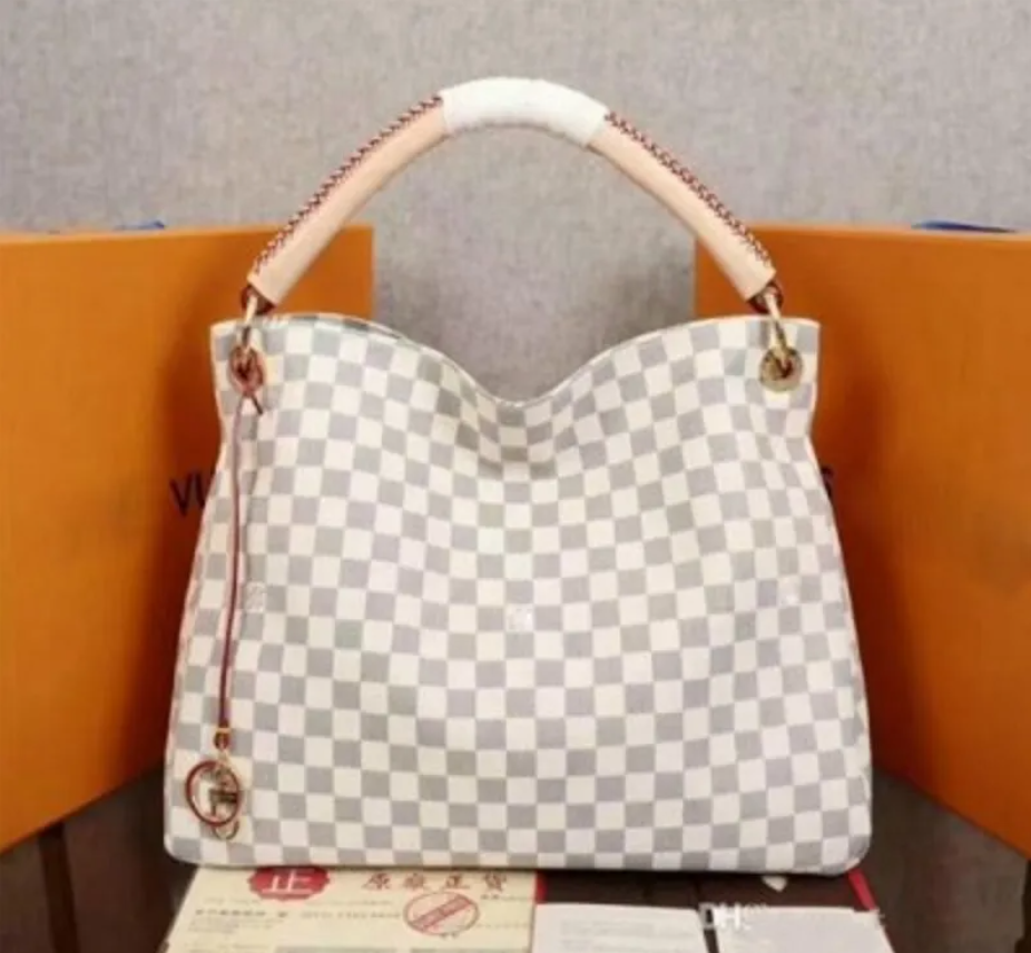 2025 Men Designer Shoulder Women Vintage Classic Shell Bag Canvas Leather Handbags Ladies Tote Womens Purse Messenger Bags S