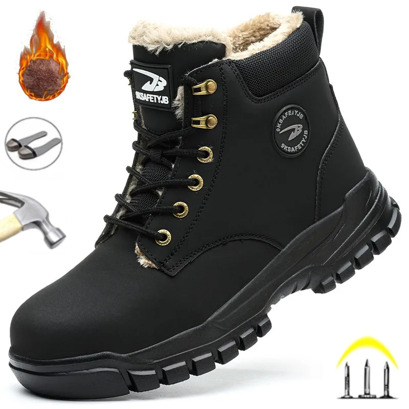2025 Latest Fashion Winter Designer Warm Men's Work Safety Boots Waterproof And Unbreakable Steel Toe Shoes Sports Shoes Men's Shoes