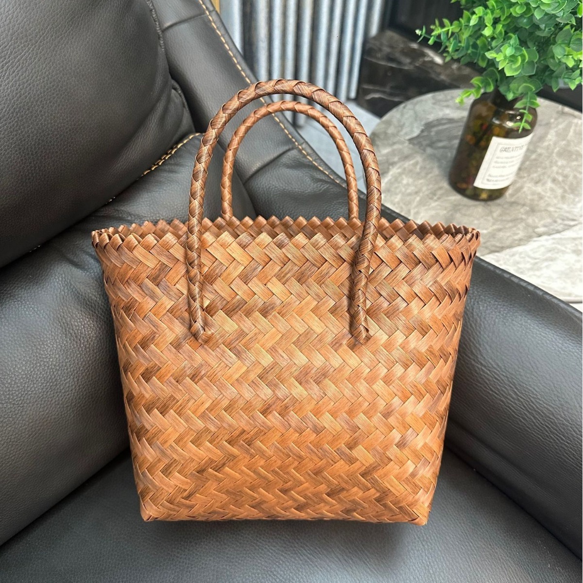 New Material Women's Designer Woven Handbag Gift Basket Handbag
