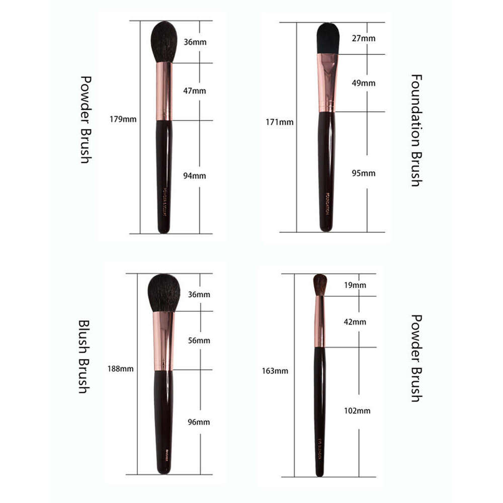 CT Sculpt Set Contour Blush Highlighter Powder Brush Squirrel & Goat Hair Sculpting Makeup Tool