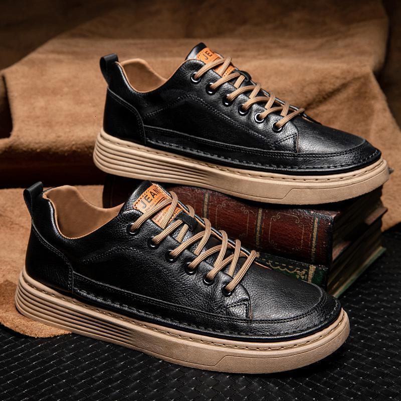 2023 Spring and Autumn New Korean Style Trendy Versatile Lightweight Work Small Casual Board Men's Leather Shoes
