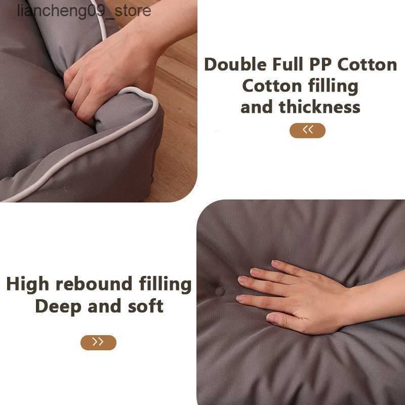 kennels pens Waterproof cat and dog bed 600D Oxford cloth pet dog bed soft thick PP cotton filling bite resistant pet pad dog accessories L240910