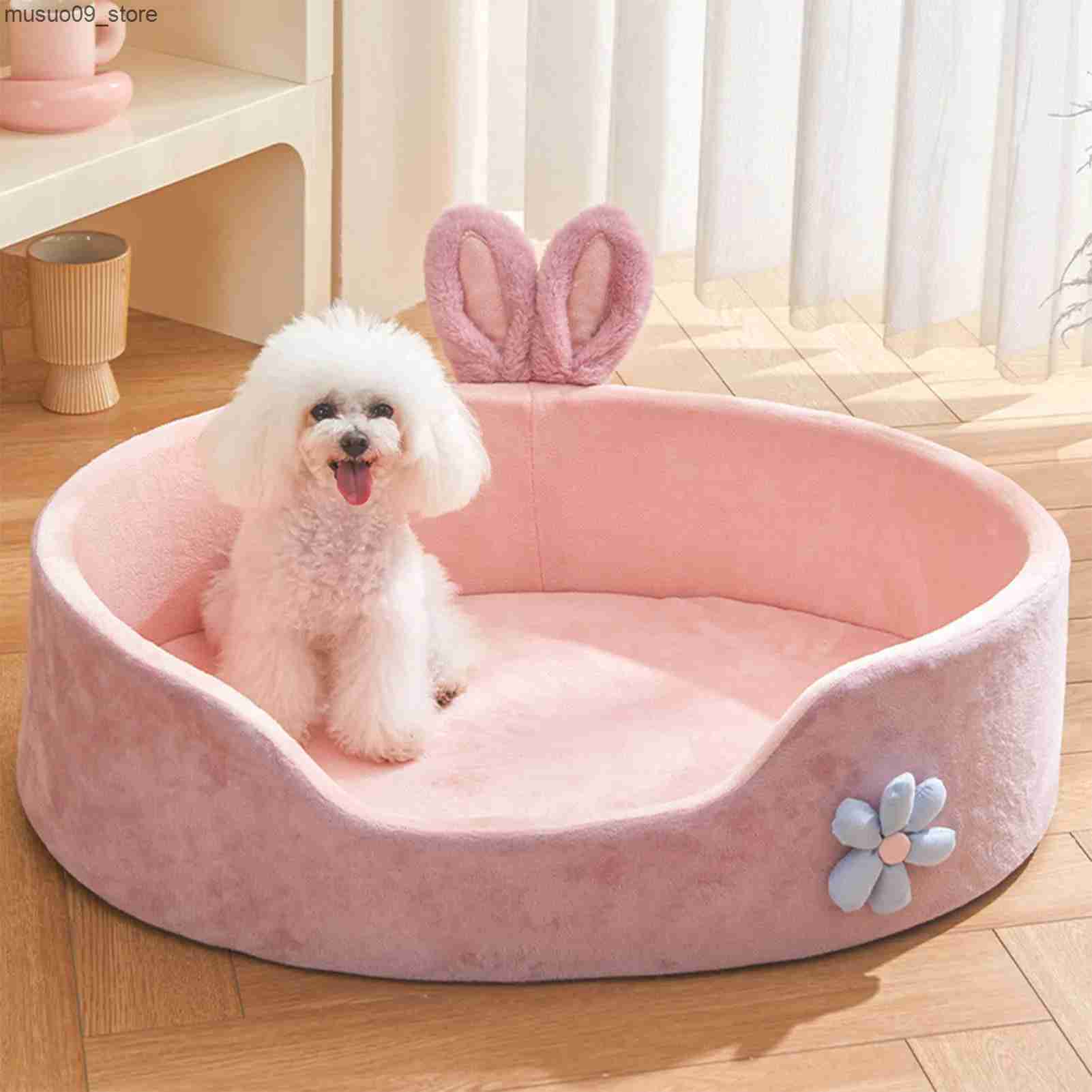 kennels pens Detachable pet bed detachable pet bed washable dog bed soft and comfortable warm cat bed suitable for all seasons soft pet bed L240910