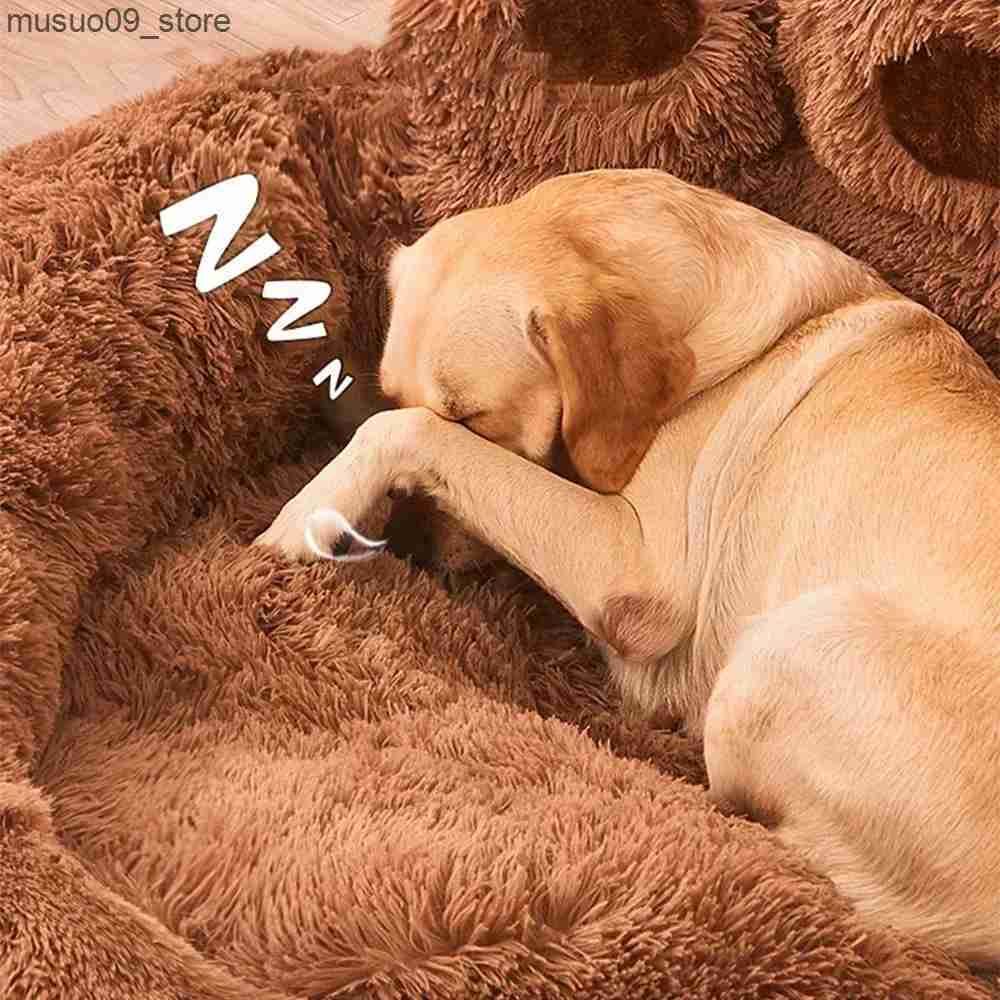 kennels pens Winter Warm Dog Sofa Bed Small Medium Large Dog Plush Sleep Dog House Comfortable Soft Detachable Washable Pet Nest L240910