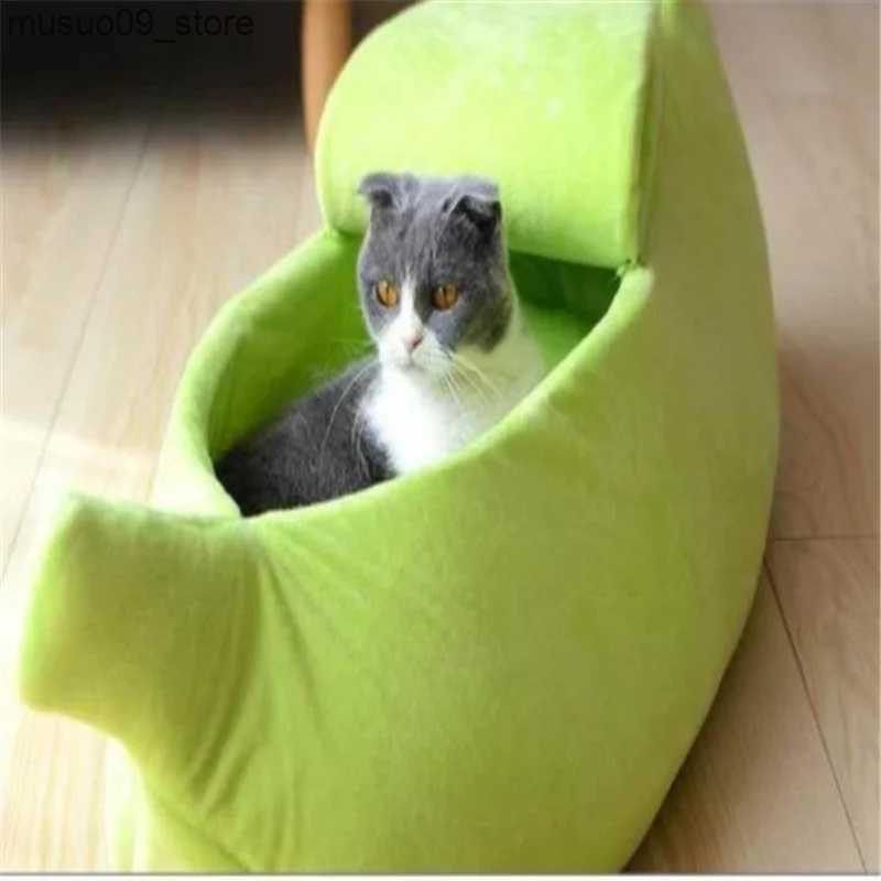 kennels pens Puppy bed cat bed pet sofa comfortable and washable cute banana shaped puppy bed pet bed L240910