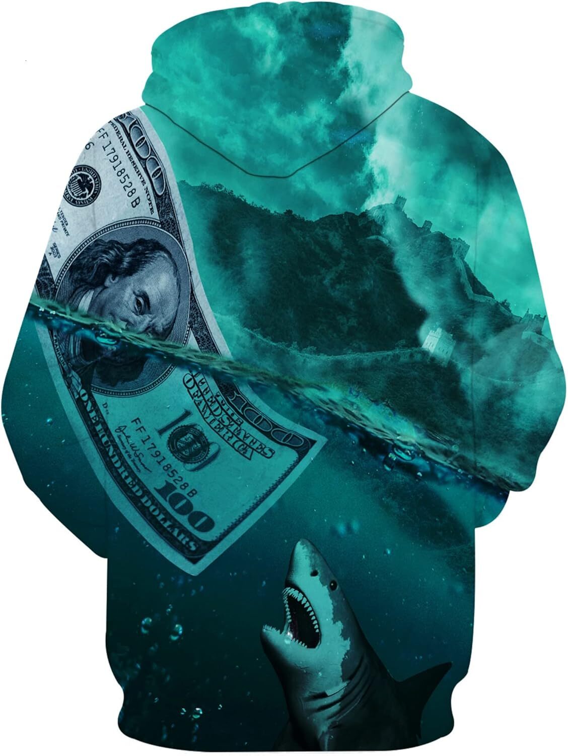 Hoodie for Mens Unisex Adults 3D Printed Fashion Hoodies for Pullover Novelty Sweatshirts with Big Pockets Graphic dollar