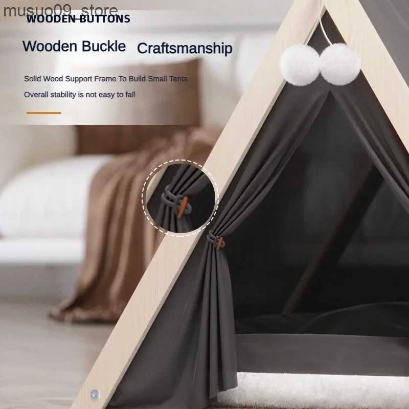 kennels pens Dog bed semi enclosed comfortable large space soft and warm Camas Para Perros deep sleep washable pet cat bed Accesorios Para Perros L240