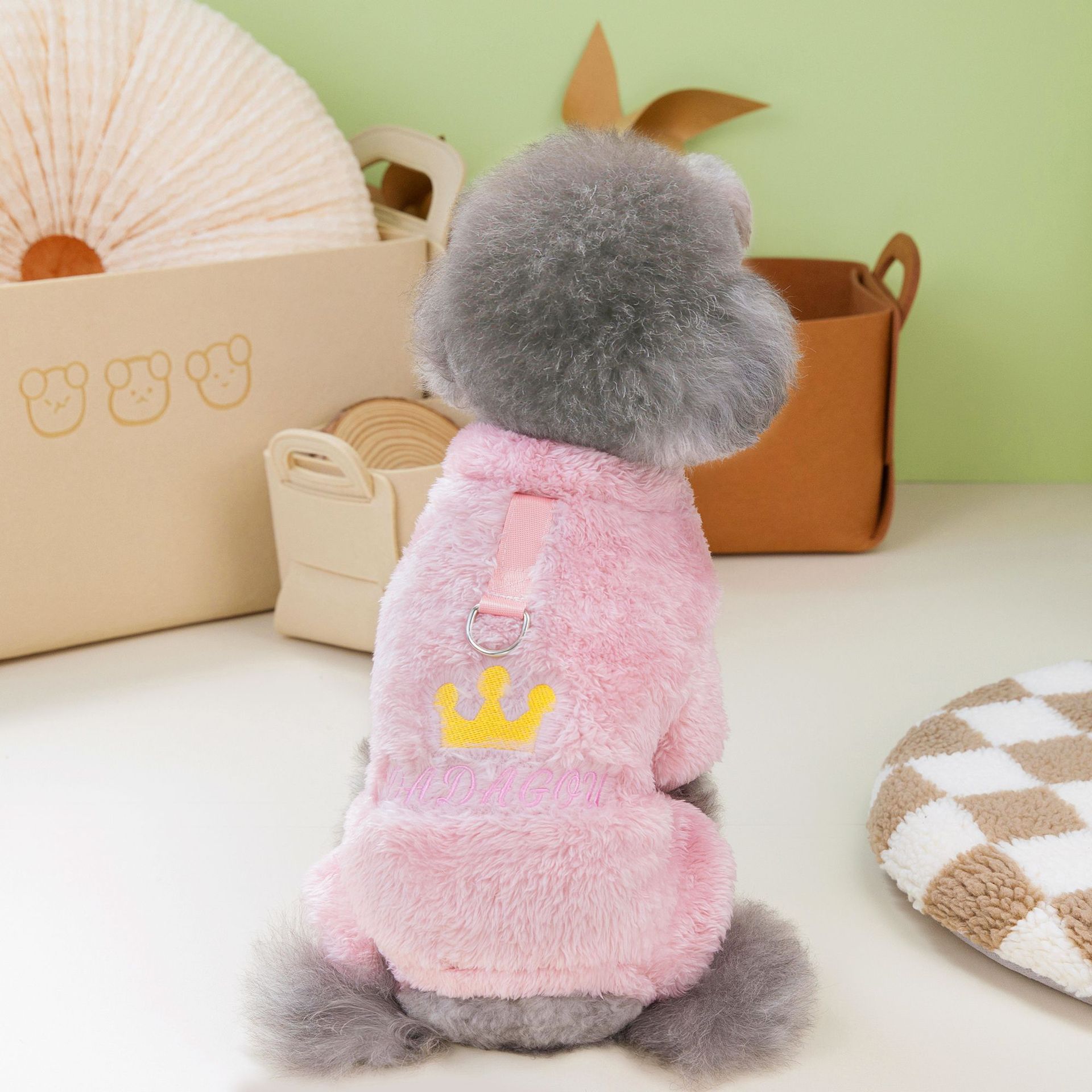 Pet Four Legs Fleece Clothes Dog Apparel Autumn Winter New Style Princess Overalls for Small Sizes Dogs
