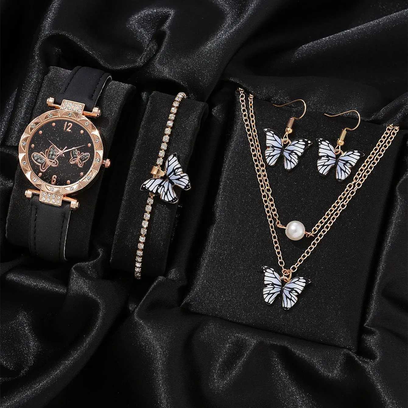 Fem watch dial suitable for Wen 5-piece set Wen quartz watch luxury brand design simple womens watch earrings X241106
