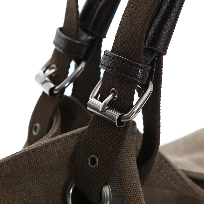 Canvas Fashionable And Versatile, Korean Version New Product, Women's Large Bag, Handheld Crossbody, One Shoulder
