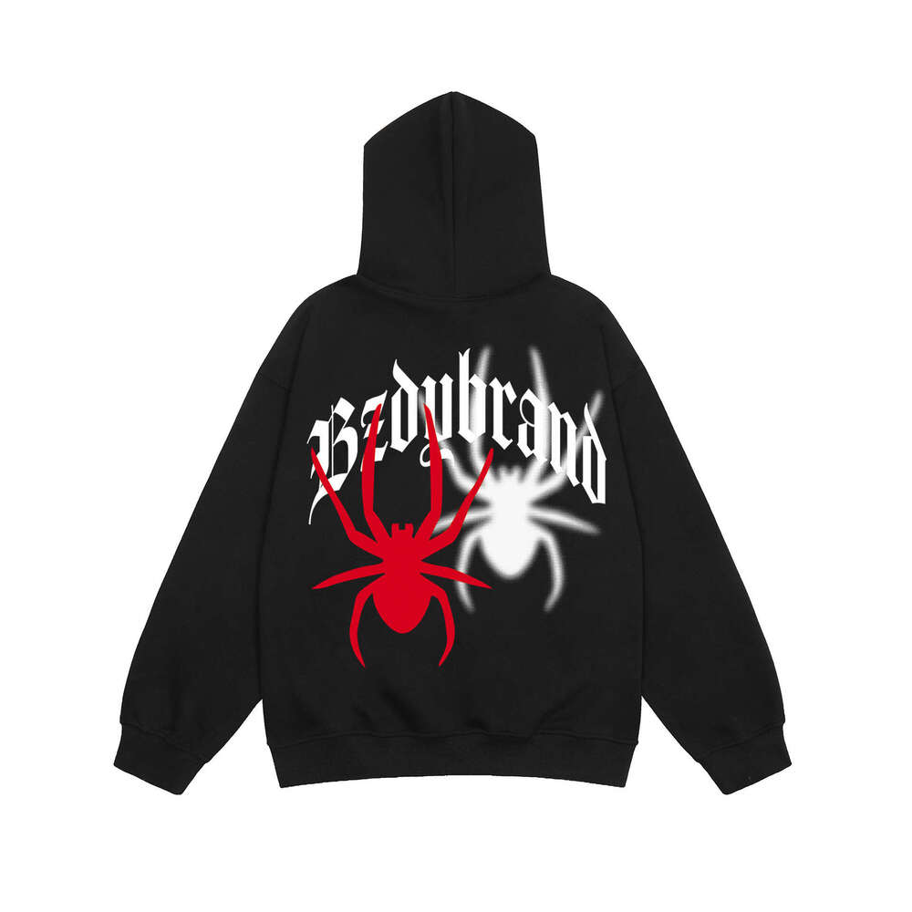 shanshi spider hoodie American fashion brand spider print hooded sweatshirt men and women hip-hop high street loose fitting pullover hoodie for couple