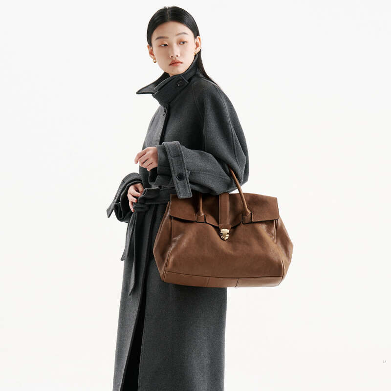Designer Bag Women's Tote Bags New Leather Solid Color Rretro Handmade Big Beach Tote Bag High Capacity Multifunction Handbags For Ladies