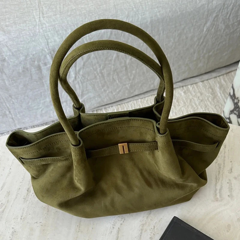 Suede Leather Underarm Shoulder Bag For Women Fashion Large Capacity Handbag n Wedding Crossbody Tote 241029