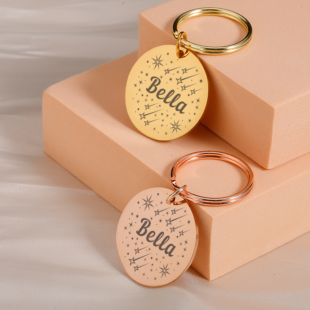 Custom Pets ID Tag Engraving Puppy Kitten Anti-lost Collars Personalized Name Plate Accessories for Dog Harness Pet Supplies