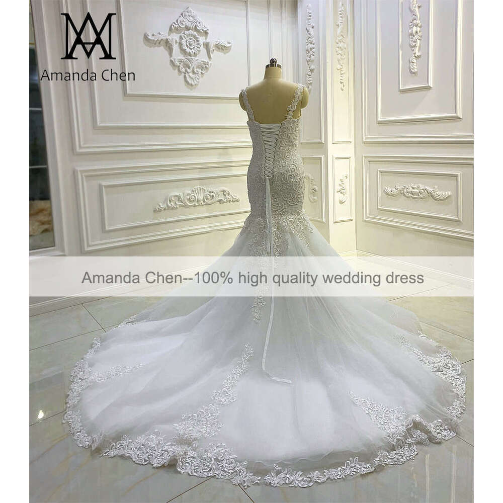 bridal dress Cap Sleeve Lace Applique Pearls Mermaid Wedding Dress