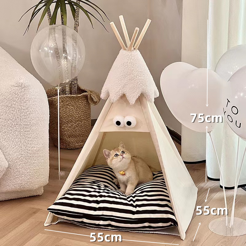 Nordic Wool Felt Cat Bed Dog Bed Cat Dog Bed Mattress Deep Sleep English Short Small Dog Winter Warmth All Year Round Universal 159