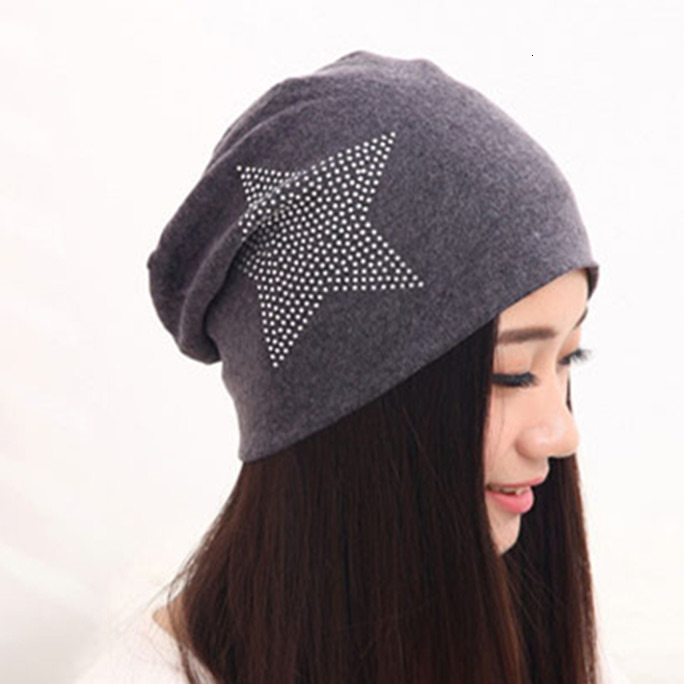 High quality design, men and women autumn winter windproof and warm hat hat, hot diamond pentagram hood,