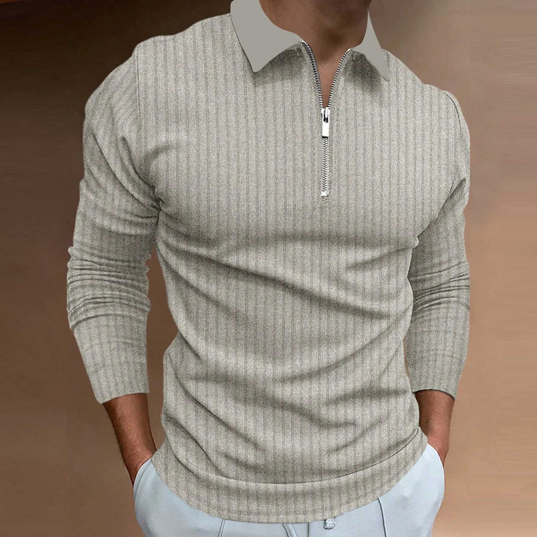 Mens shirt with a collar and a long collar SVED T-shirt for spring and summer new sports and casual bottom shirt W241106