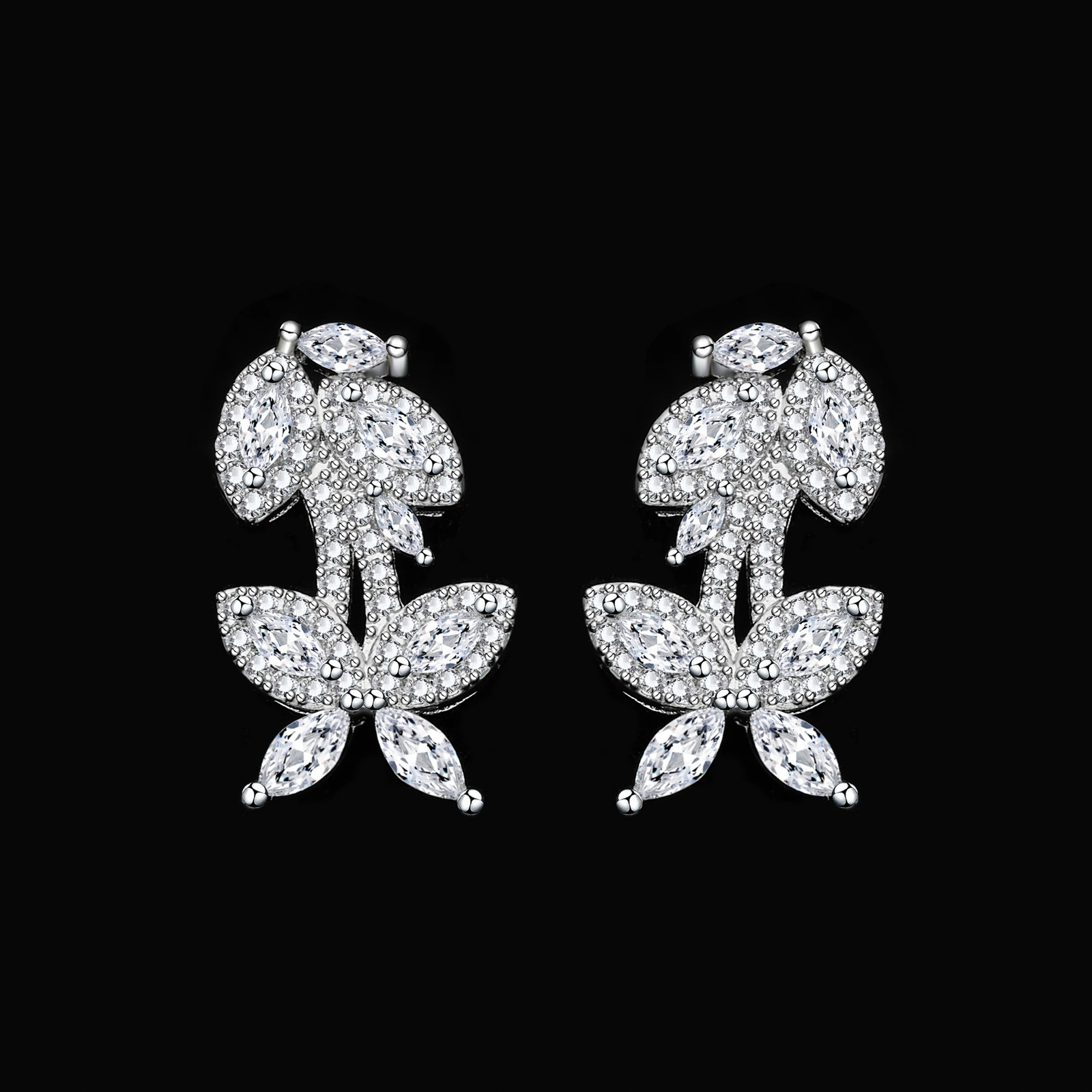 Fashionable 4-piece wedding jewelry set suitable for womens wedding parties zirconia Dubai bride jewelry set 241106