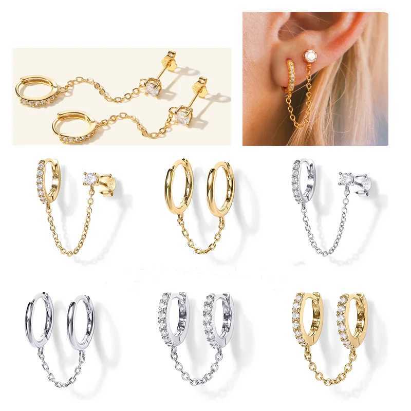 14K earrings pendant chains bracelets charming jewelry wedding 925 for girls luxurious high-quality fashionable zircon gold stud gift plated pattern X